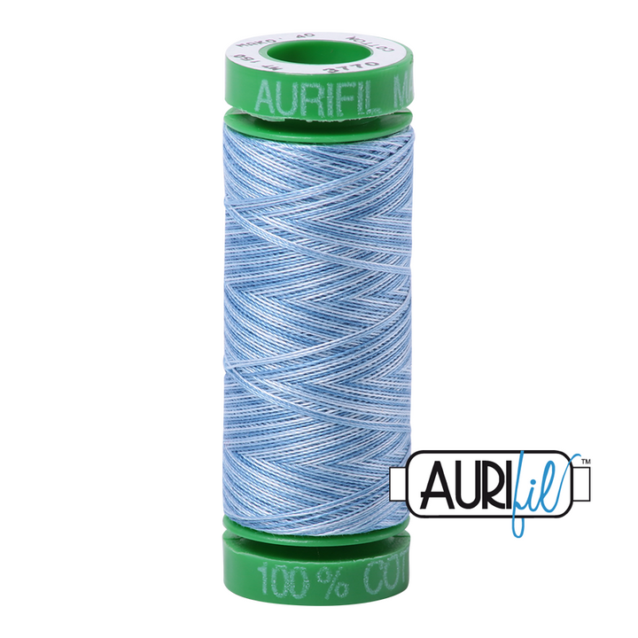 #3770 Stone Washed Denim Variegated Aurifil Cotton Thread