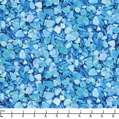 Beach Dreams - Packed Blue Seaglass - BEACH-C1237 Blue
