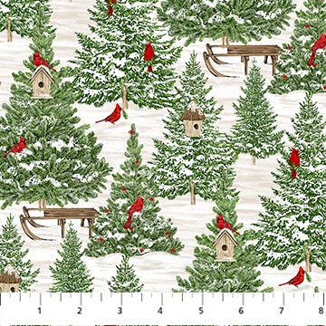 Beary Merry Christmas - Forest, White Multi - 27059-10