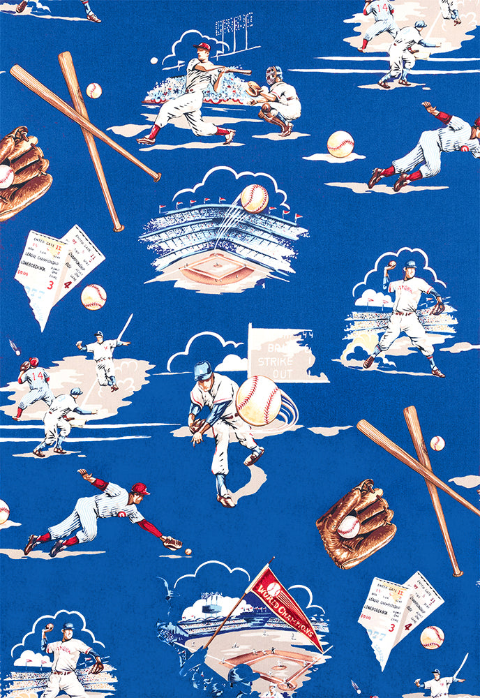Alexander Henry - Top of the Ninth, Royal Blue - 6011 B-2R
