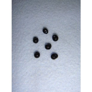 Animal Eyes 3 pairs - 6mm, Black Beads
