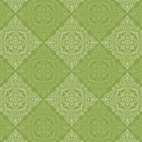 Merry Poppies - Medallion, Green - 7767-66
