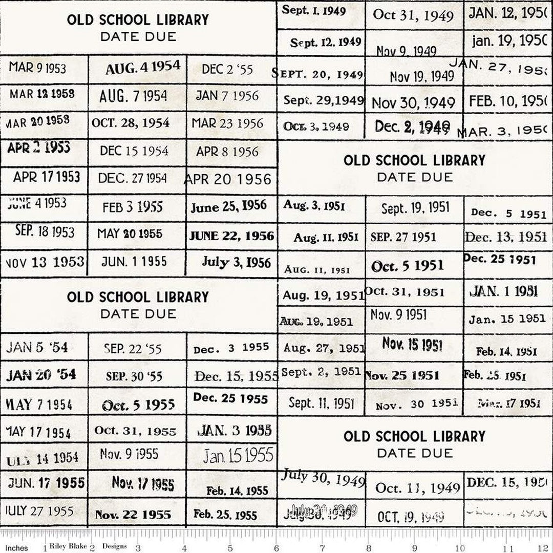 Old School - Library Card, White - CD14961-WHITE