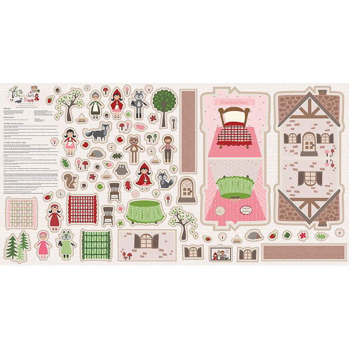 Panel 334 - To Grandmother's House Storybook Felt Panel