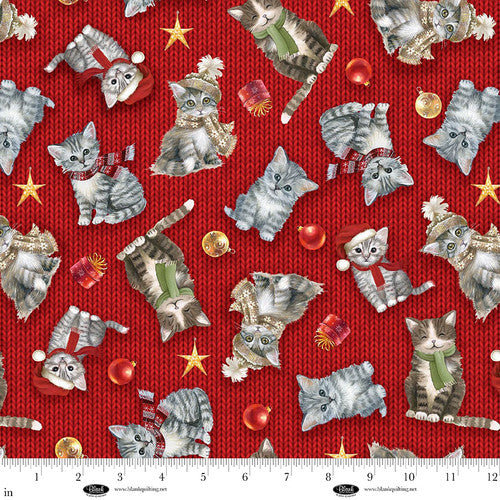 A Purr-Fect Holiday Season - Cat Toss, Red - 4061-88