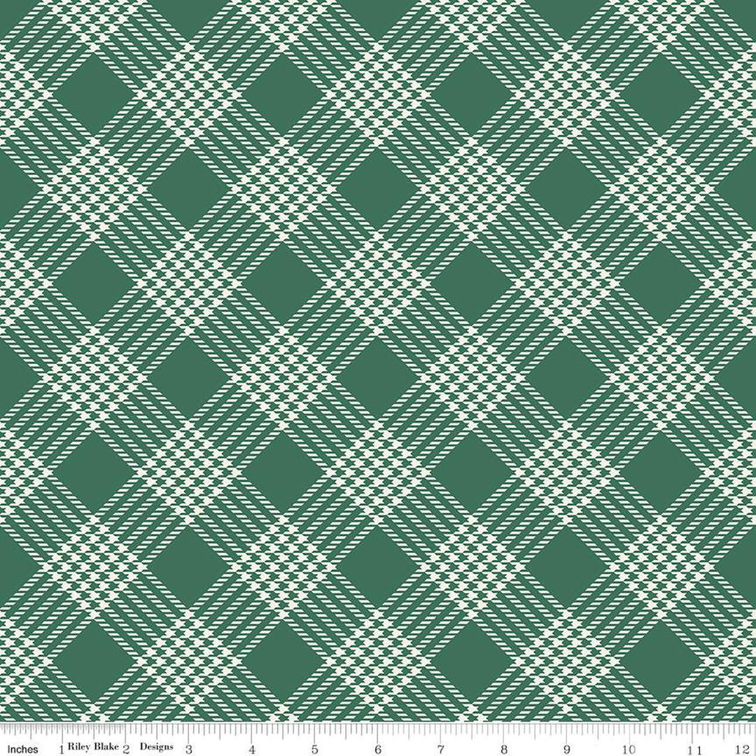 Merry Little Christmas - Plaid, Green - C14844-GREEN