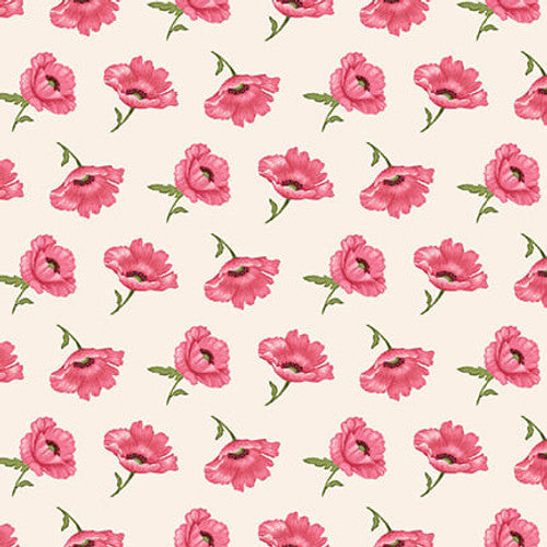 Merry Poppies - Tossed Pink Poppies, Pink - 7770-42