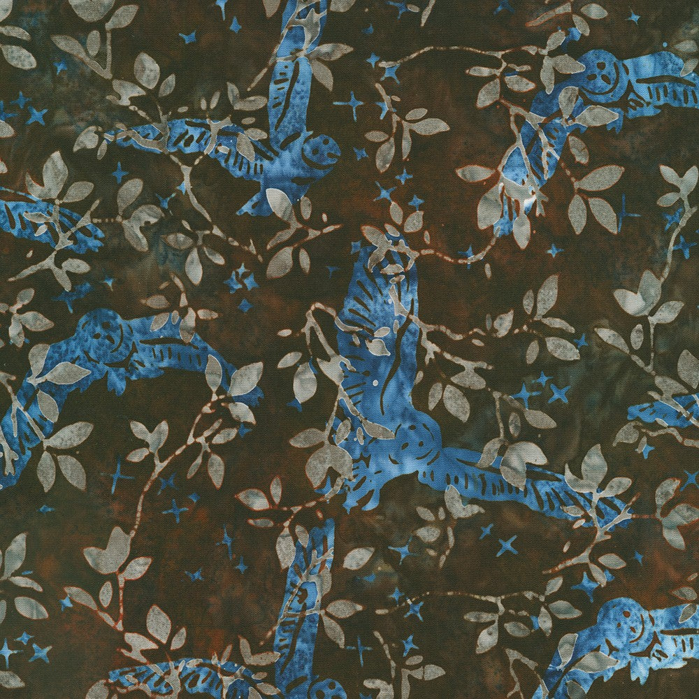 Midnight Owls - Walnut - SRK-22841-323 - Artisan Batiks