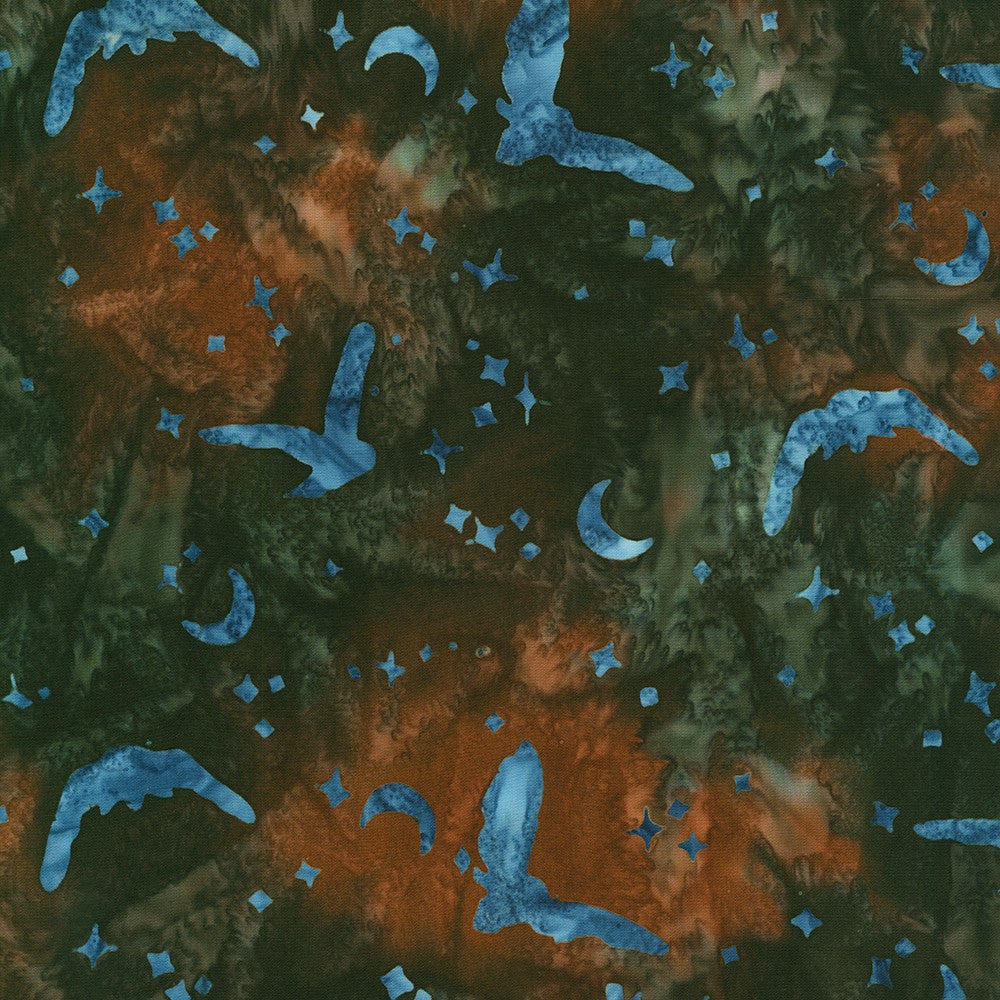 Midnight Owls - Jungle - SRK-22845-48- Artisan Batiks