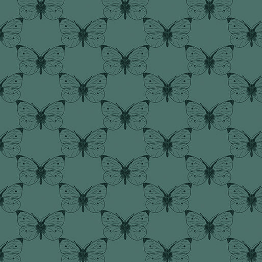 Bee Haven - Etched Cabbage Butterfly, Teal - 16415-85