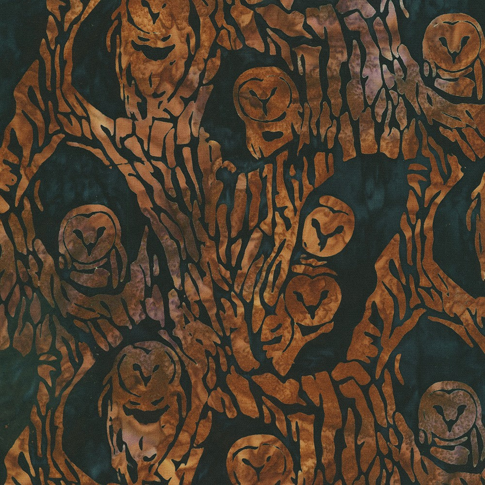 Midnight Owls - Coffee - SRK-22842-436 - Artisan Batiks