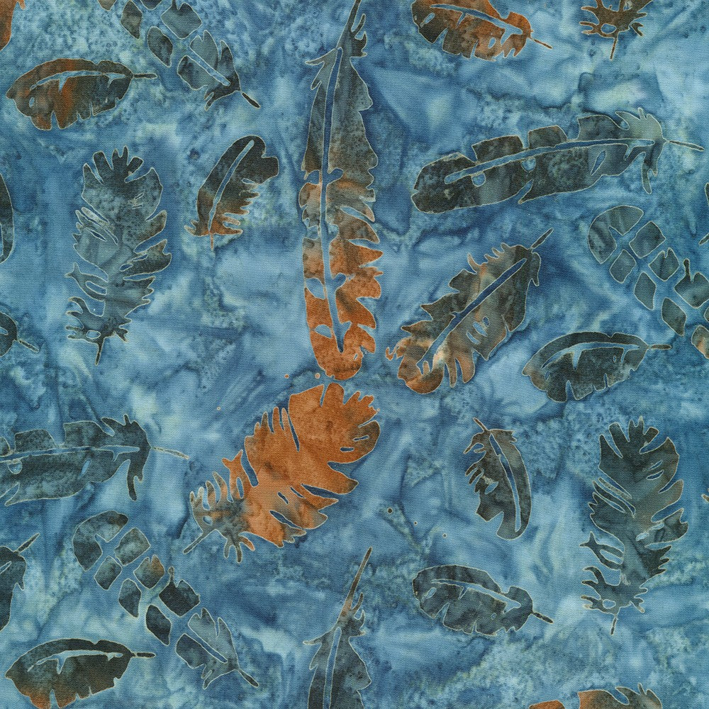 Midnight Owls - Eastern Blue Bird - SRK-22843-443 - Artisan Batiks