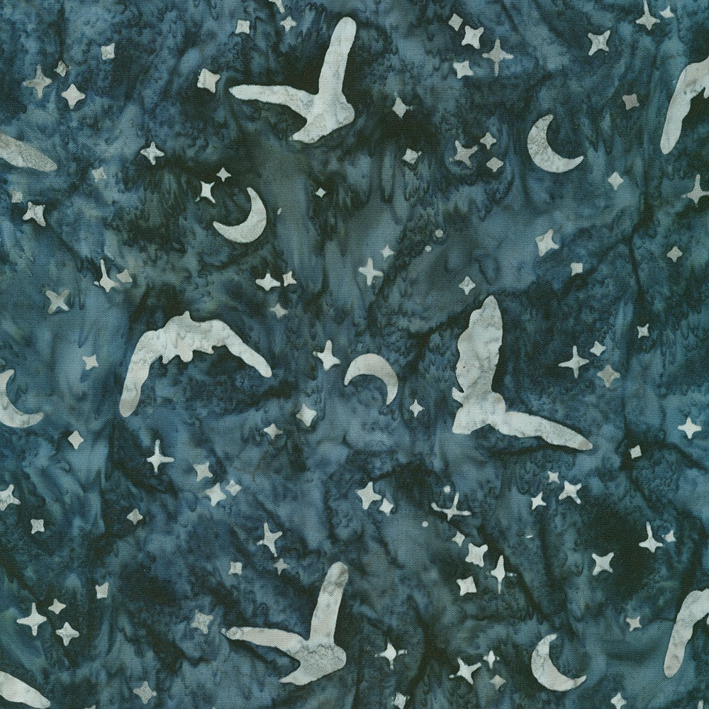 Midnight Owls - Starry Night - SRK-22845-312 - Artisan Batiks