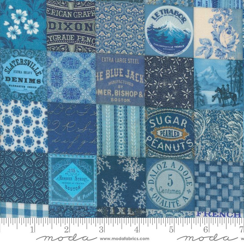 Curated In Color - Patchwork, Blue - 7461-16