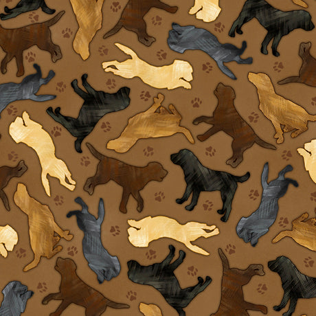 For the Love of Labs - Dog Silhouettes, Brown - 30310 -A
