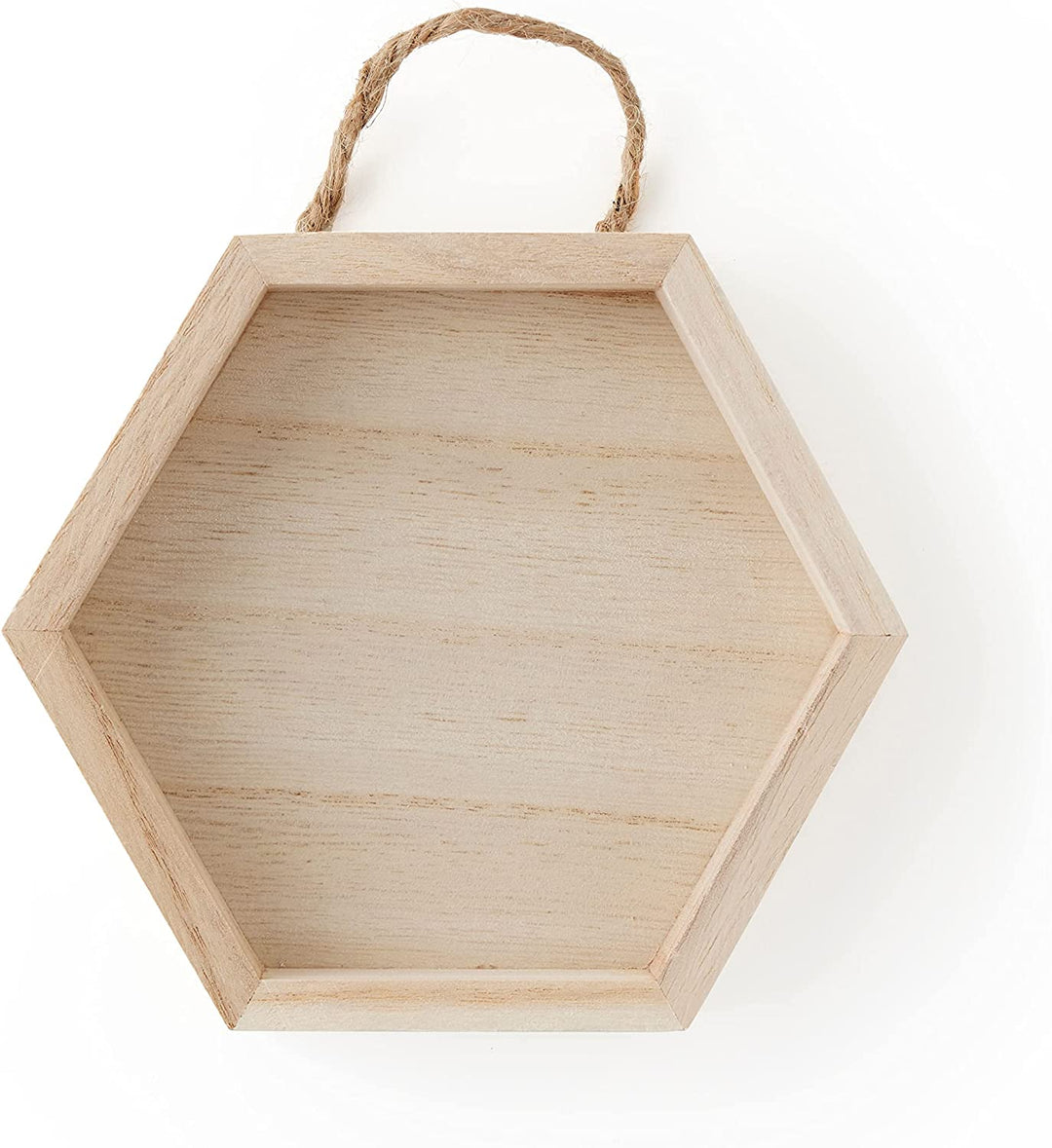 Wood Hexagon Shadow Box 6" x 5" - Box of 6