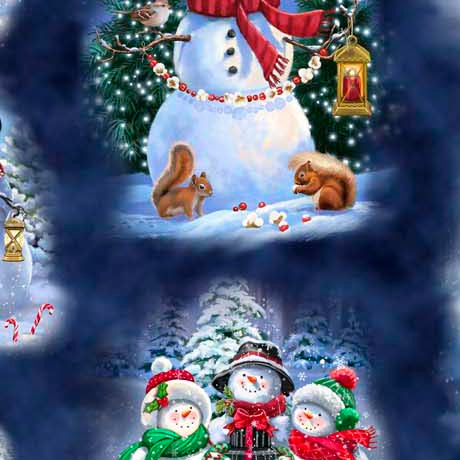Snowman Holiday - Snowman Vignettes, Navy - 30441-N