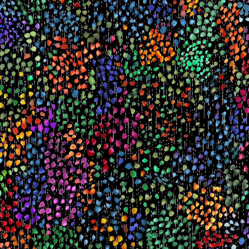 Twilight - Petal Garland Curtain - FLEUR-CD2269 - Black