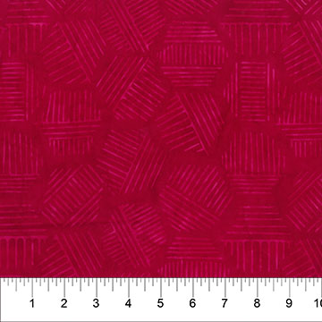 Hexies - Design 1, Raspberry - 81700-23 - Banyan Batiks