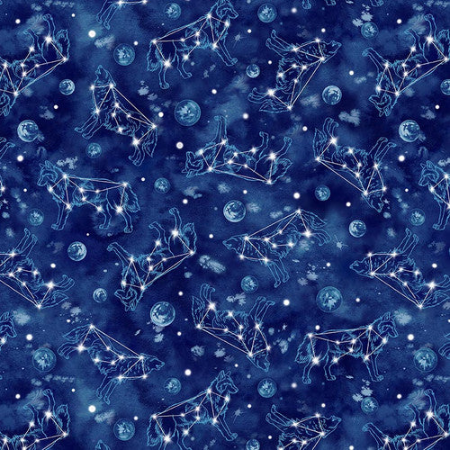 Spirit of the Wolf - Lupus Constellation, Indigo - STU-7210-77