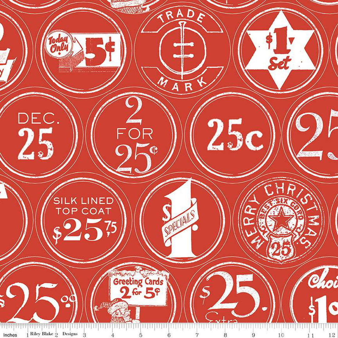White As Snow - Christmas Labels - Red - C13557
