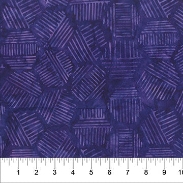 Hexies - Design 1, Eggplant - 81700-86 - Banyan Batiks