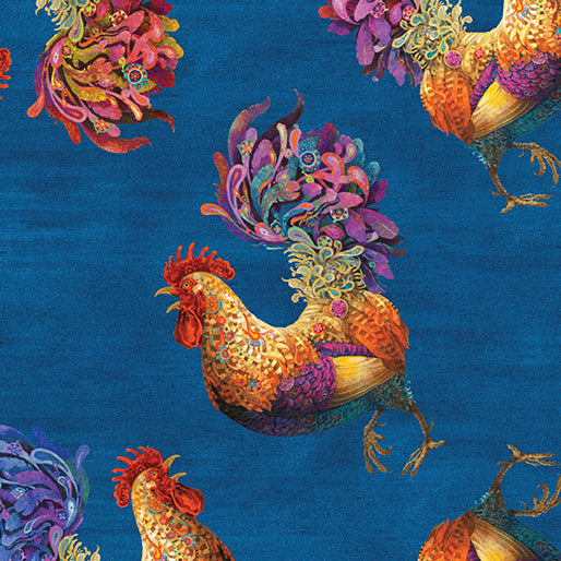 Something to Crow About - Rooster Toss Blue - 16080-55