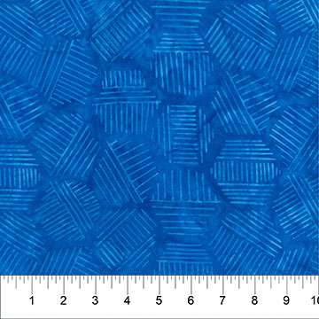 Hexies - Design 1, Blue Bayou - 81700-42 - Banyan Batiks