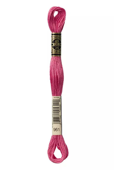 DMC 6 Strand Embroidery Floss - 961 Rose Garden