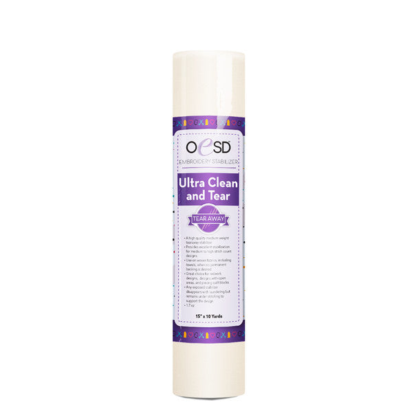 Ultra Clean & Tear - Tear Away Stabilizer - 15" x 10yds