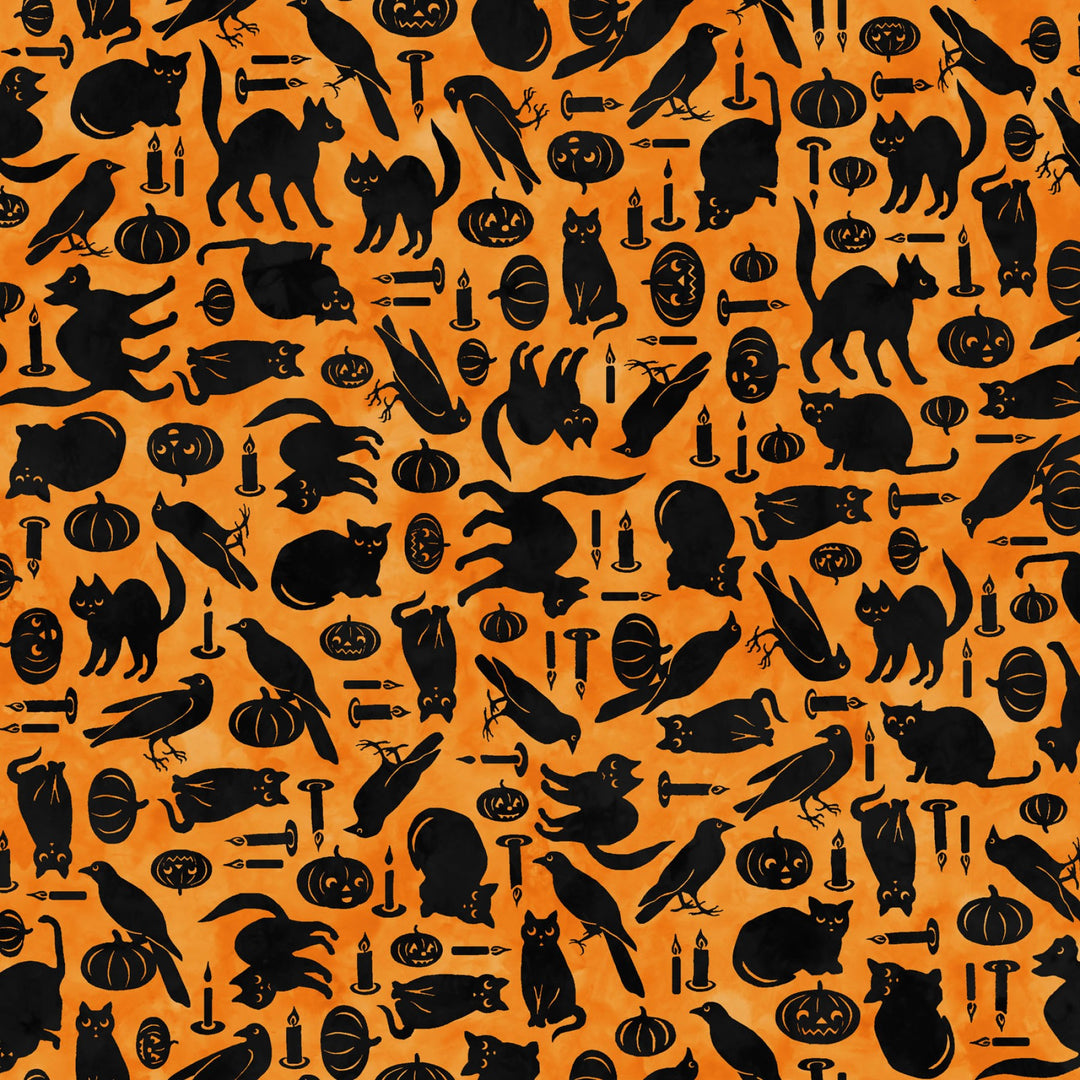 Spooky Hallow -Cats & Crows MASD10363-O