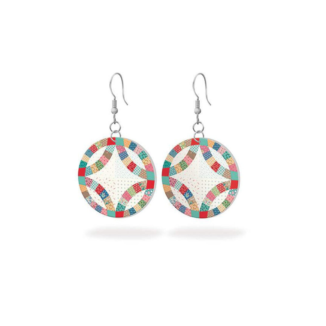Leather Circle Earrings - Home Town