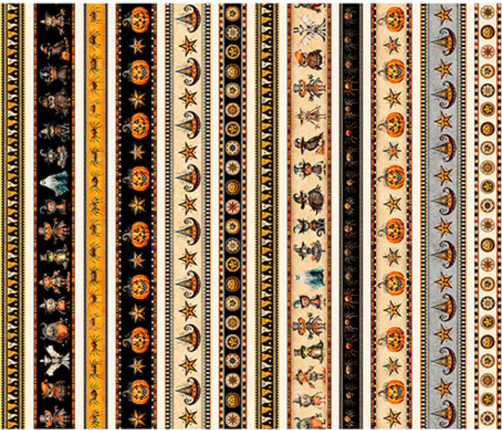 Jeepers Creepers - Halloween Border Stripe, Multi - 31013-X