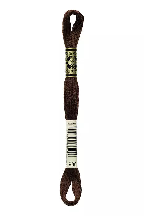 DMC 6 Strand Embroidery Floss - 938 Clove