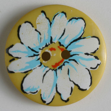 Dill Button 34mm Round Daisy