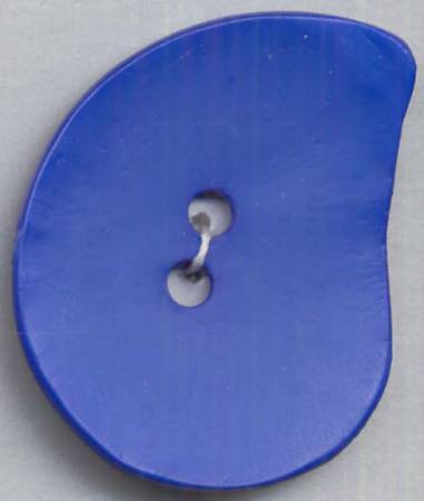 Dill Button 50mm Paisley Royal Blue
