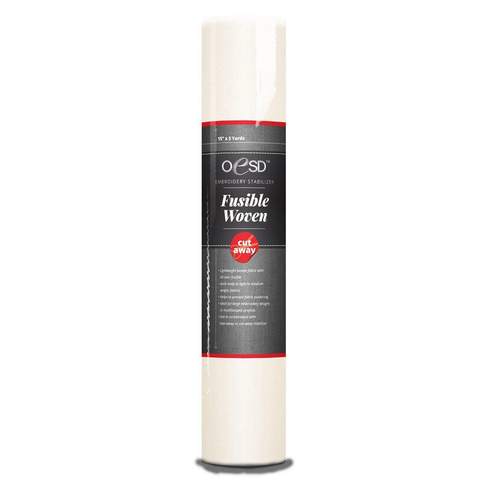 Fusible Woven - Cut Away Stabilizer, White - 15"x 5yds
