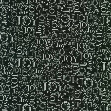 Winters Grandeur 9 - Words Onyx Christmas with Metallic Silver