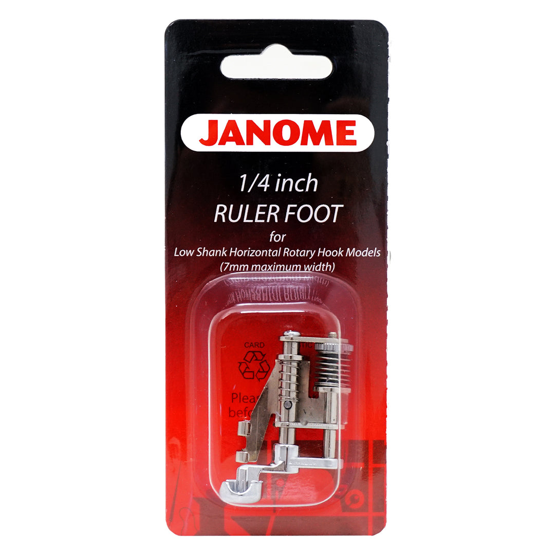 Janome 1/4" Ruler Foot for Low Shank (7mm max machines)