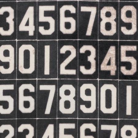 Monochrome - Numbers, Black - PWTH063.BLACK