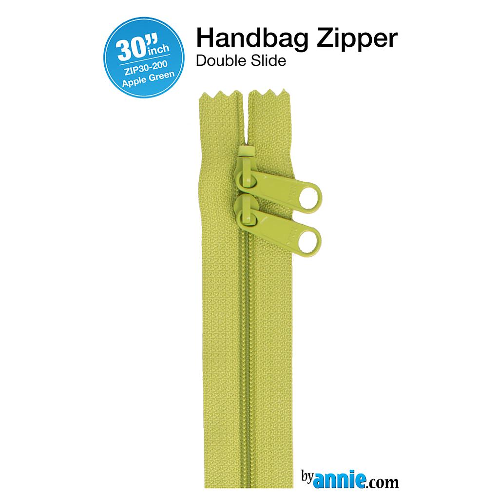 Handbag Zippers 30" Double Slide-Apple Green