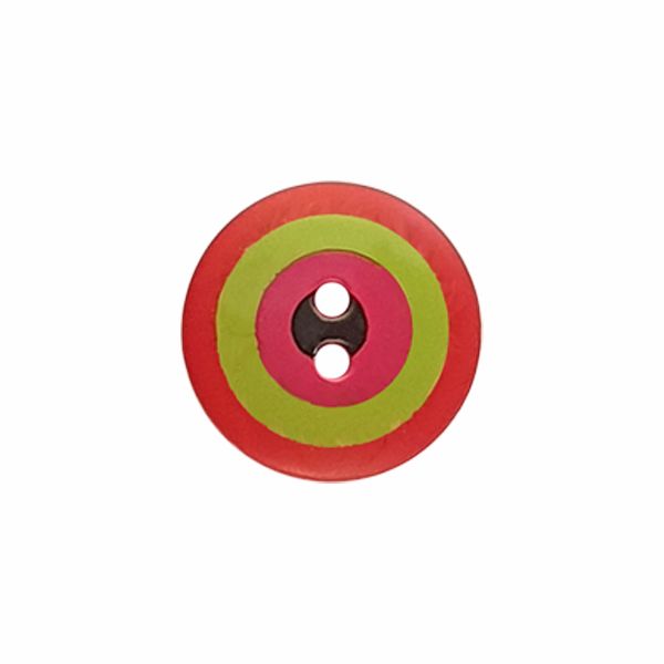 Kaffe Fassett Button 20mm Target Orange/Green