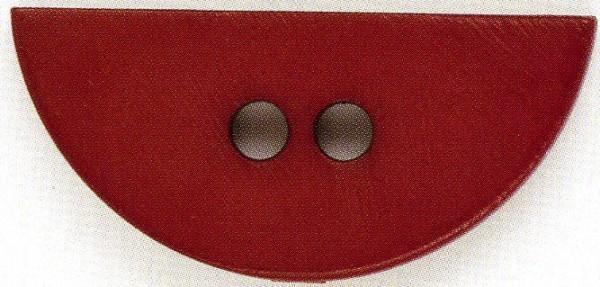 Dill Button 55mm Half Circle Red