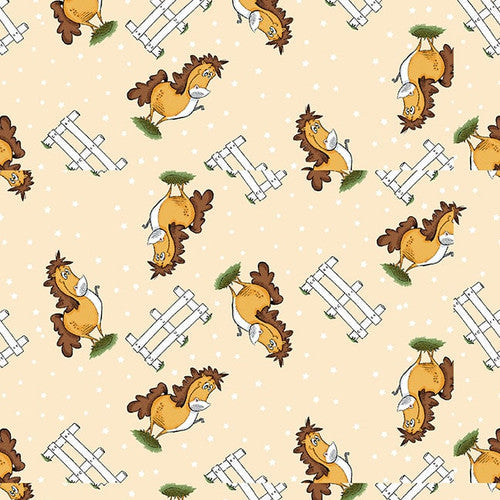 Farmyard Tails - Horse Allover - 6899-44