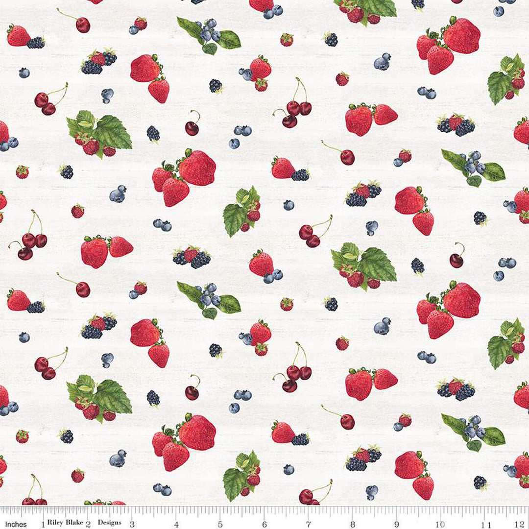 Monthly Placemats June - Berry Toss - C12411-OFF WHITE