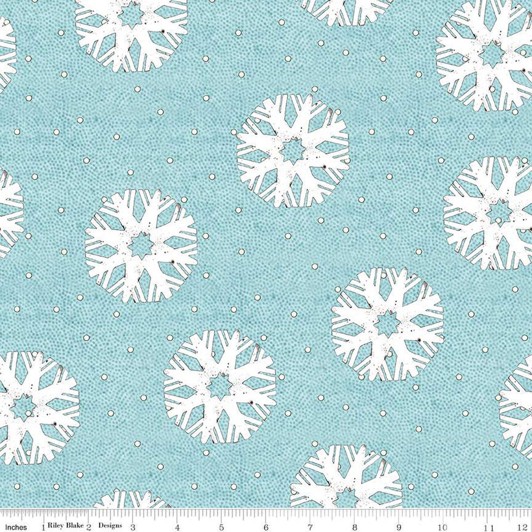 Nicholas - Snowflake Dots Blue - C12337-BLUE