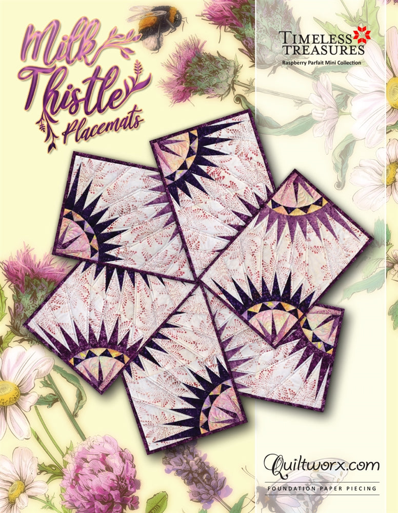 Milk Thistle Placemats - Quiltworx Pattern