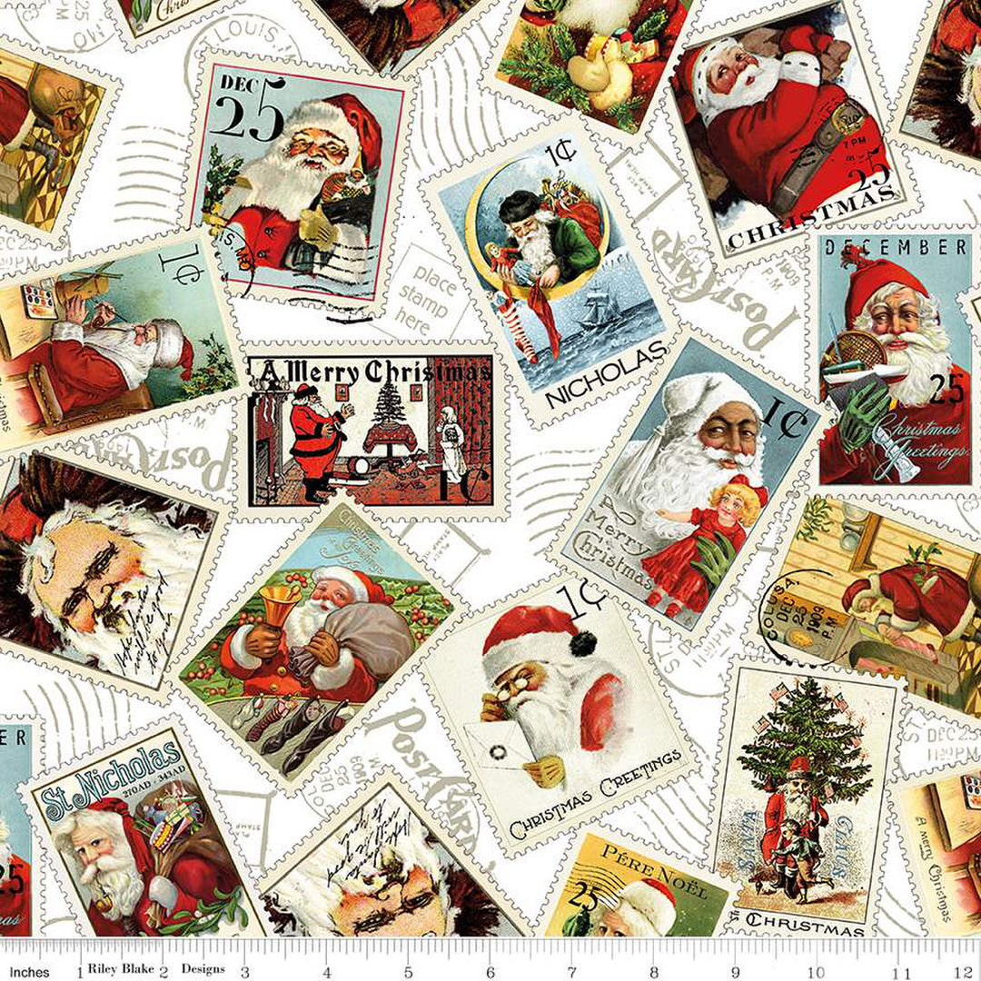 Nicholas - Santa Stamps White - C12335-WHITE