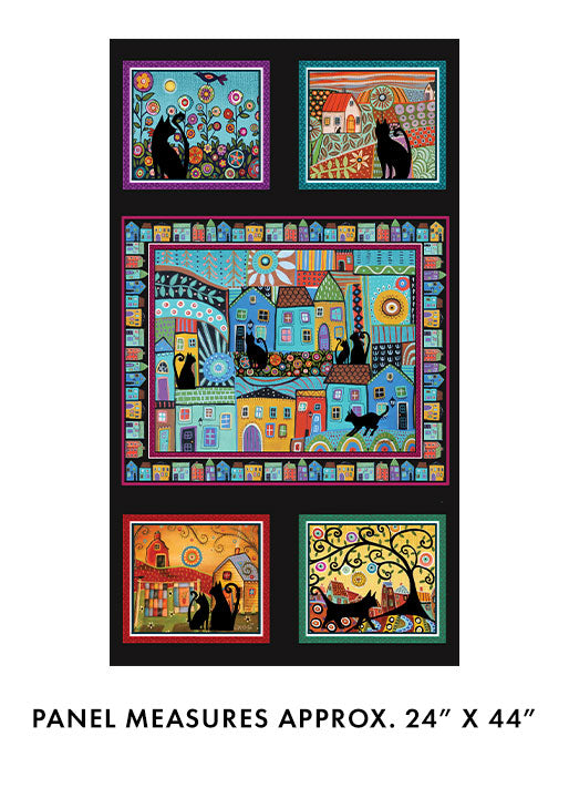Panel 247 - Folktown Cats - Multi - 13268-99