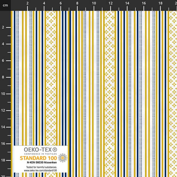 Christmas is Near -Metallic Navy Stripes